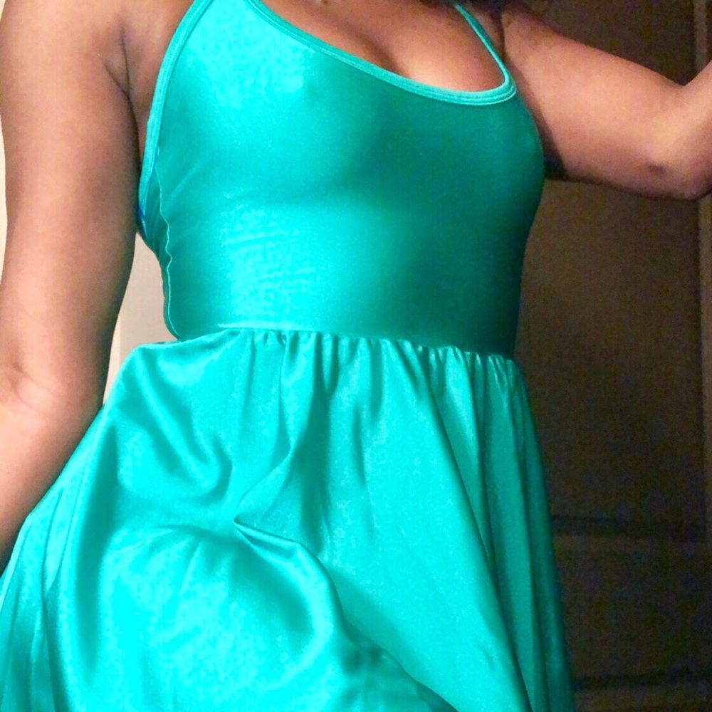 RARE Green American Apparel Skater Dress
